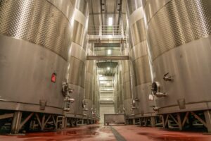 Steel Tanks in Brewery